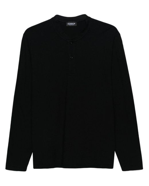 Dondup Black Long-sleeve Cotton T-shirt for men