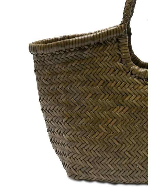 Dragon Diffusion Natural Big Nantucket Basket Woven Handle Shoulder Bag