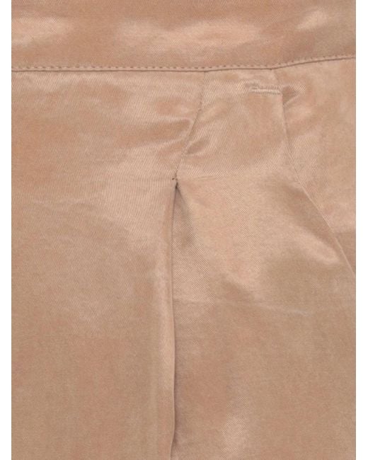 Emme Natural Pleated Wide-Leg Trousers