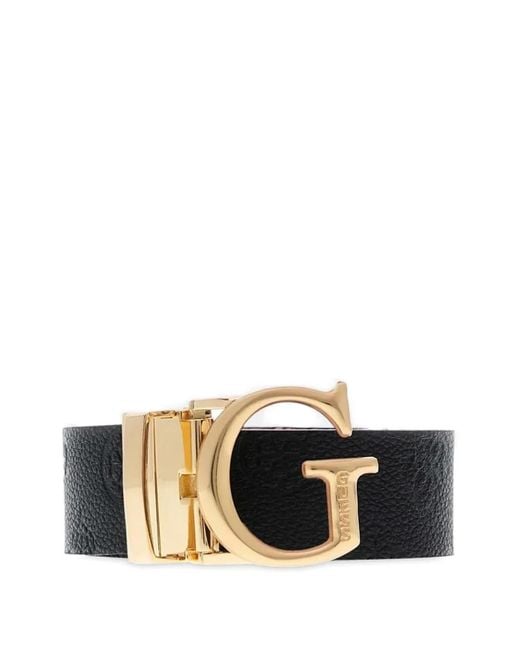 Guess Natural James 4G Logo-Buckle Reversible Belt