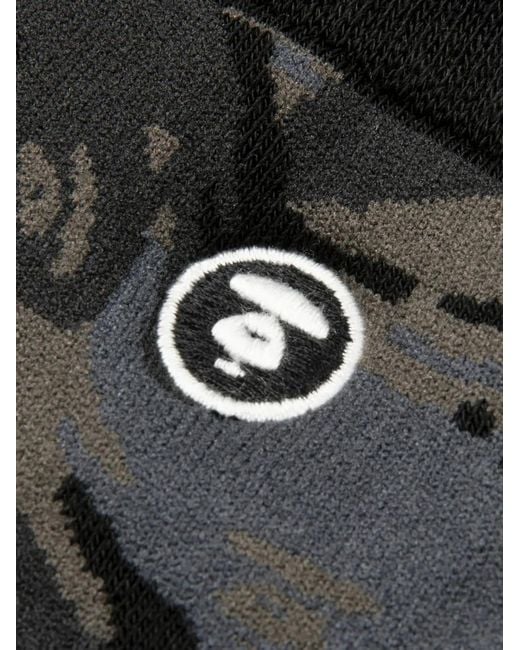 Aape By A Bathing Ape Black Camouflage Logo Socks for men