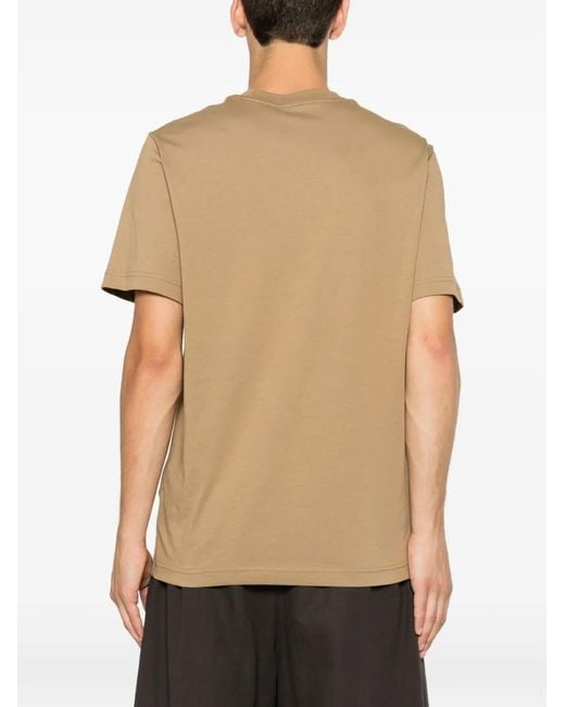 Moncler Natural Logo-Patch T-Shirt for men