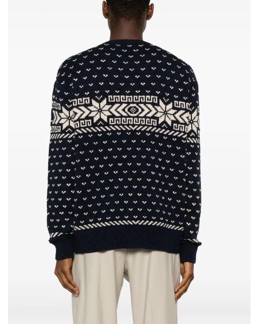 メンズ Polo Ralph Lauren インターシャパターン セーター Blue