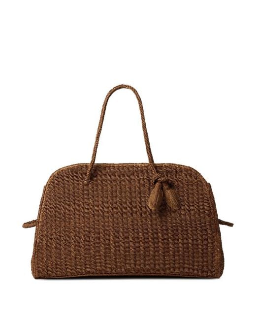 Jacquemus Brown The Large Raffia Turismo Tote Bag