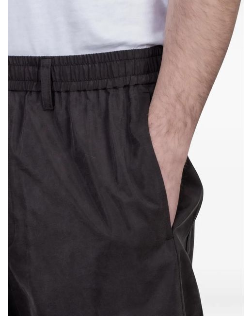 stein Black Elasticated Track Pants for men