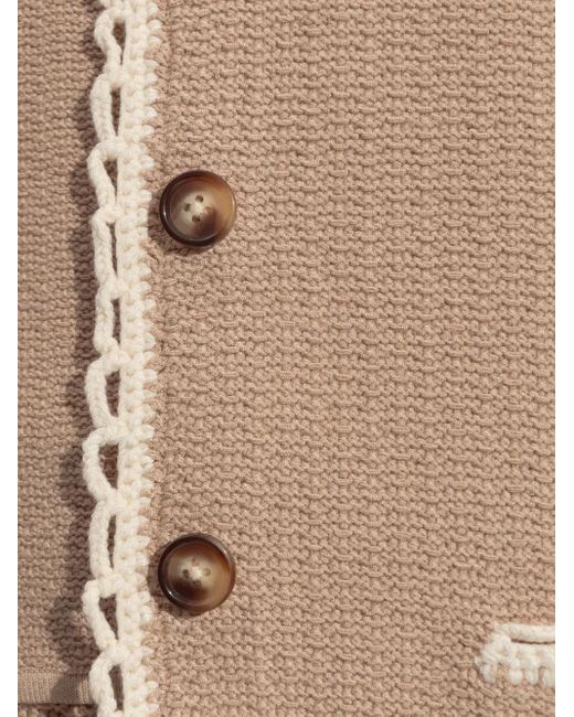 Cardigan Willow Con Bottoni di Posse in Natural