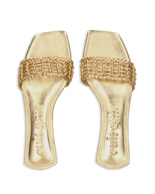 Cult Gaia Metallic Maya Slides
