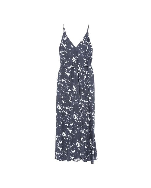 Xacus Blue Amelia Abstract-Print Maxi Dress