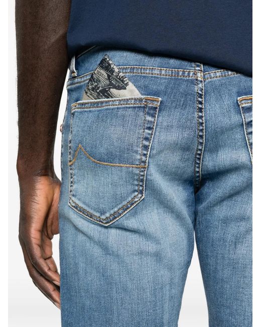 Jacob Cohen Blue Nick Slim-Fit Denim Jeans for men