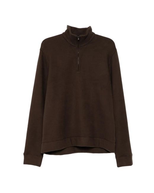 James Perse Brown Half-Zip Sweater for men