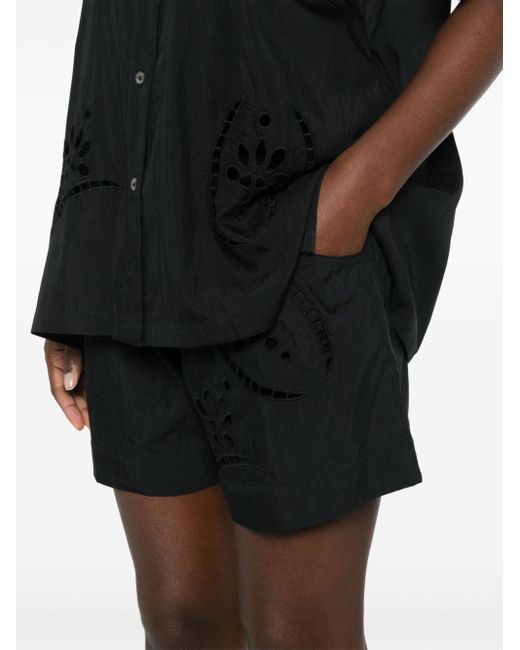 Hidea broderie-anglaise shorts Isabel Marant en coloris Black