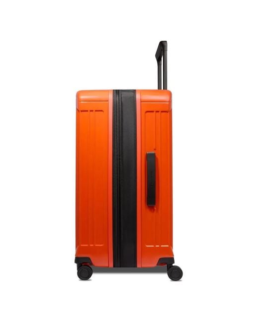Piquadro Orange Expandable Four-Wheel Suitcase