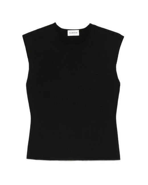 P.A.R.O.S.H. Black Sleeveless Top