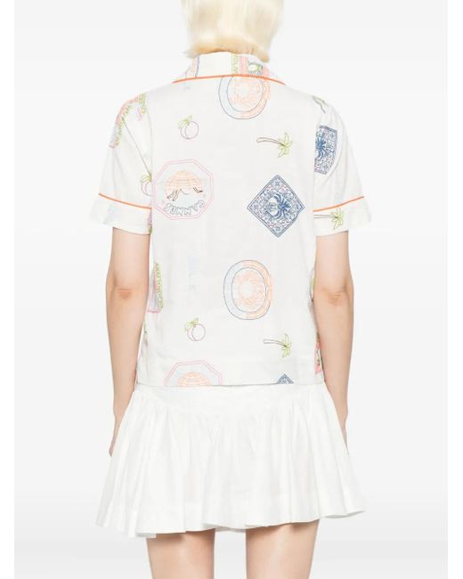 Damson Madder Chlo Blouse in het White