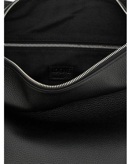 Loewe Schultertasche mit Metallschnalle in Black für Herren