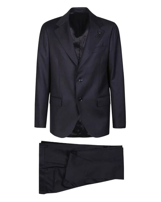 Traje con dos botones Lardini de hombre de color Blue