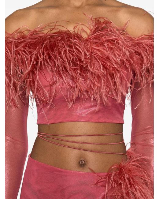 Dare Blades Plumage Top Oseree de color Red