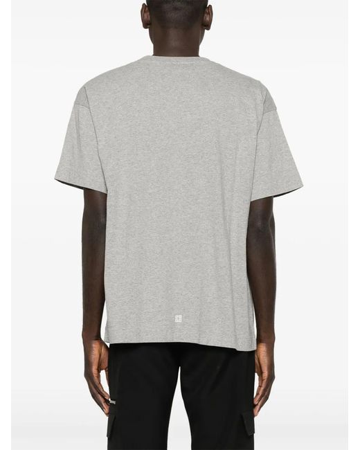 Givenchy Gray Mélange Cotton T-Shirt for men