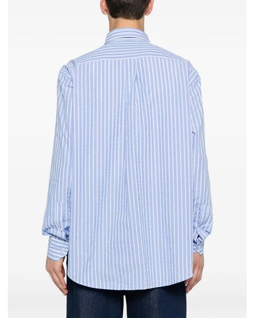 Etro Blue Striped Button-Down Shirt for men