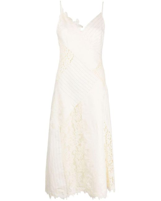 Zimmermann White Luminosity Patchwork Lace Dress