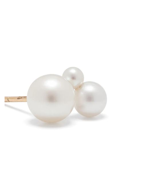 Sophie Bille Brahe White 14Kt Freshwater Pearls Petite Stellari Single Earring