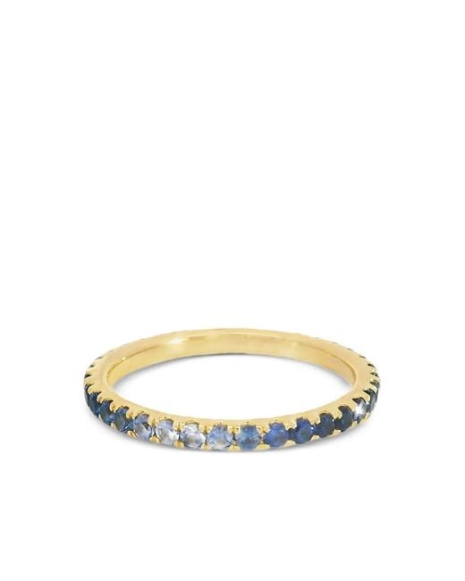 Lisa Nik White 18K Ombre Sapphire Ring