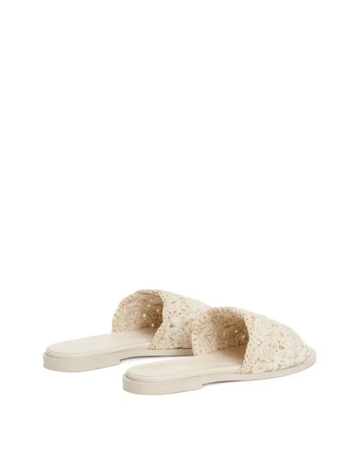 Fabiana Filippi White Macramé Slides