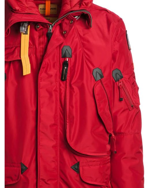 Parajumpers Red Hooded Padded Jacket for men
