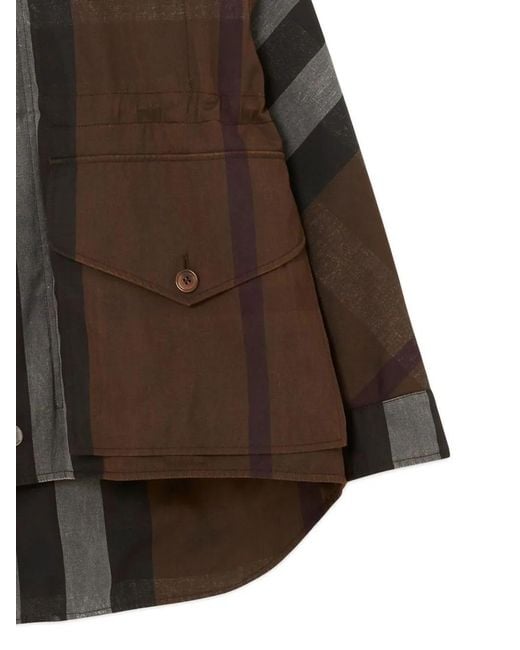 Burberry Brown Check Field Jacket for men