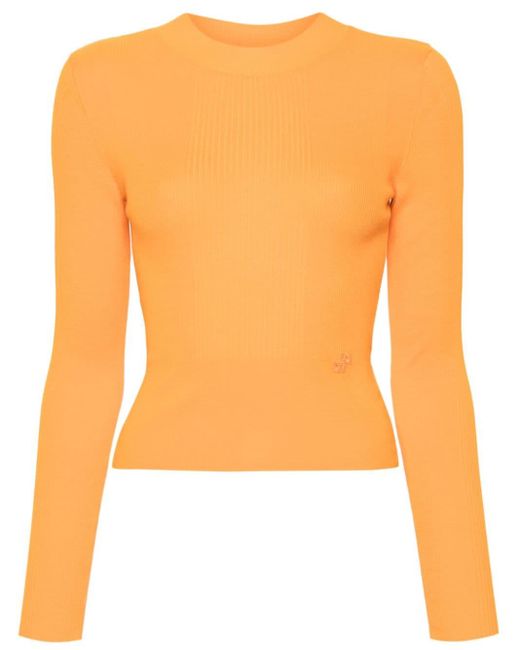 Jersey de canalé Patou de color Orange