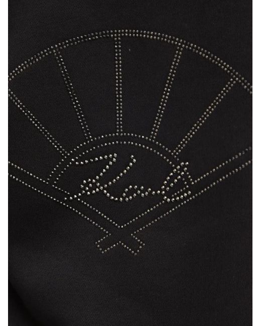 Karl Lagerfeld Black Embellished-Detail Sweatshirt