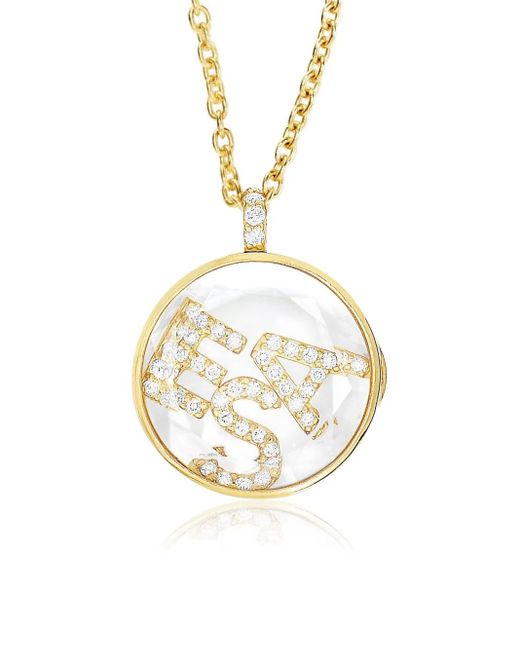 Moritz Glik Metallic M C Initial Diamond Shaker Necklace