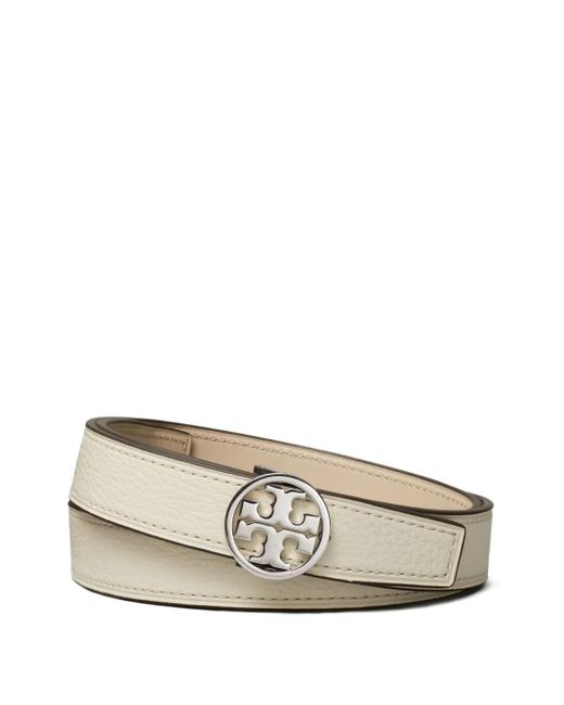 Tory Burch White 1" Miller Reversible Belt