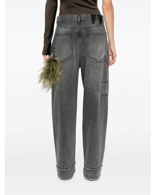 DARKPARK Gray Lisa Raw-Cut Jeans