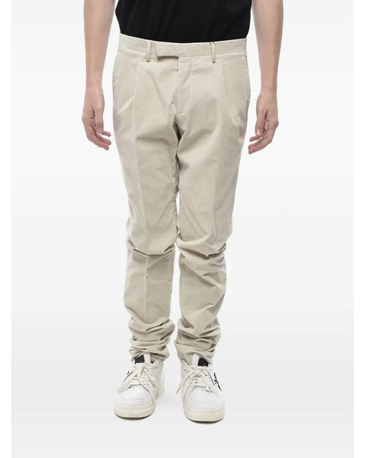 Corneliani Natural Pantalon En Velours À Design Côtelé for men