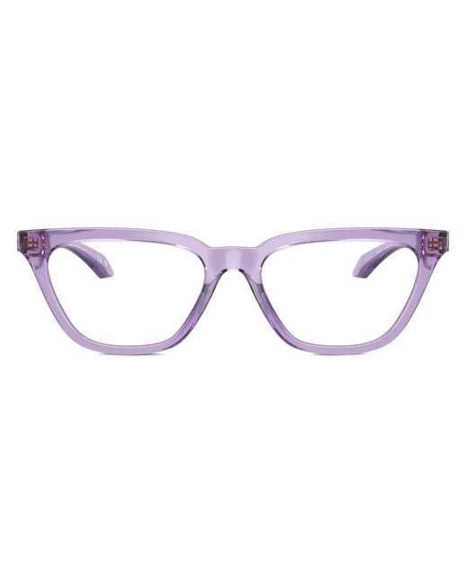 Versace Purple Greca-Embossed Cat-Eye Glasses