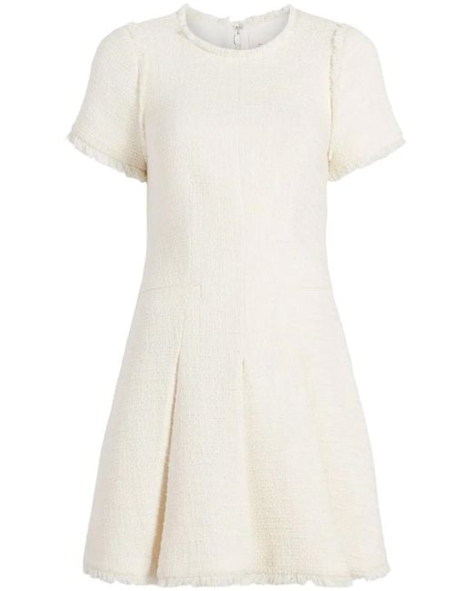 Cinq À Sept White Nova Tweed Minidress