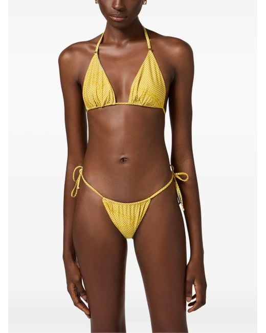 Elisabetta Franchi Yellow Bikini Mit Polka Dots