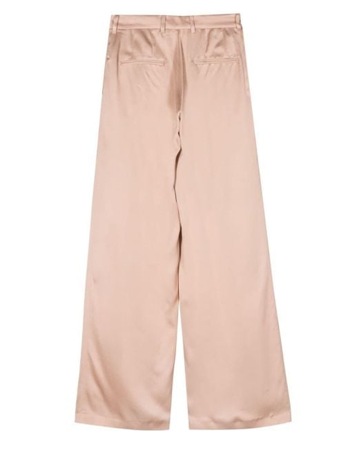N°21 Pink High-waist Palazzo Satin Trousers