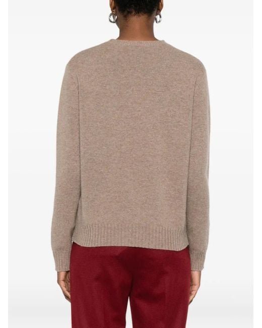 Jersey de cachemira con cuello redondo Max Mara de color Brown
