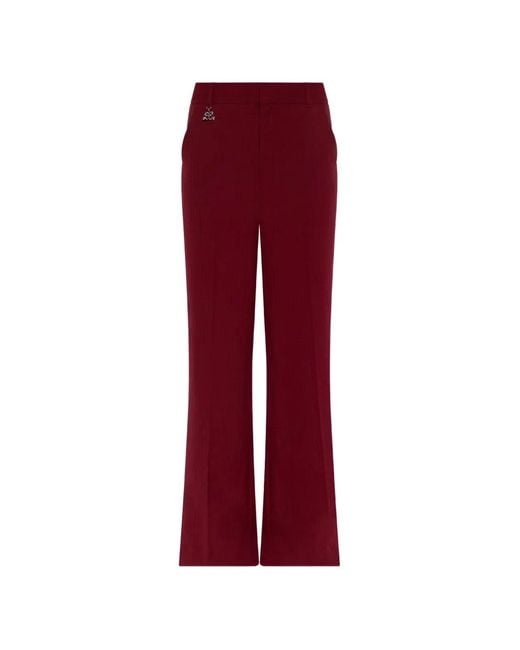 Gestuz Red X Barbie Logo-Charm Wide-Leg Trousers