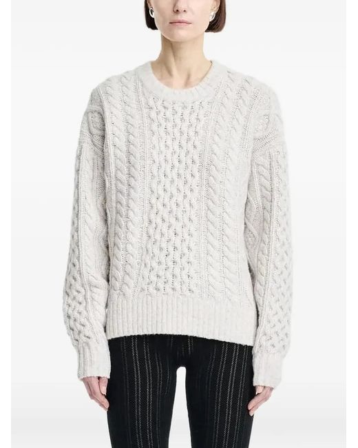 Maria McManus White Tear Drop Aran Sweater