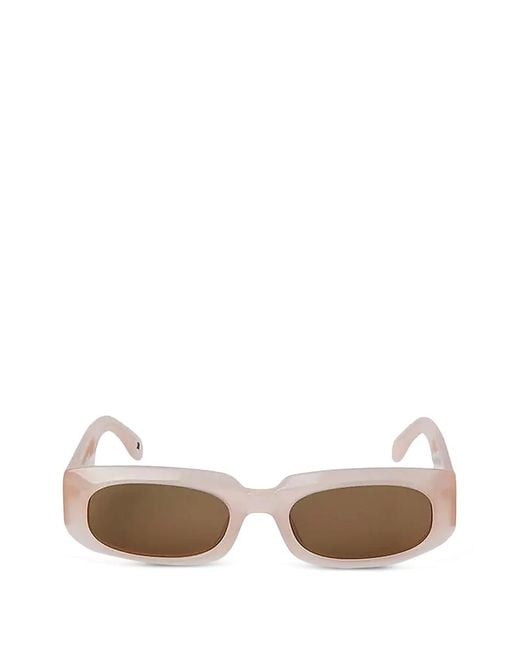 Palm Angels White Oval-Frame Sunglasses