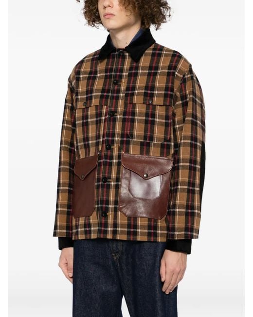 Junya Watanabe Brown X Filson Checked Flannel Jacket for men