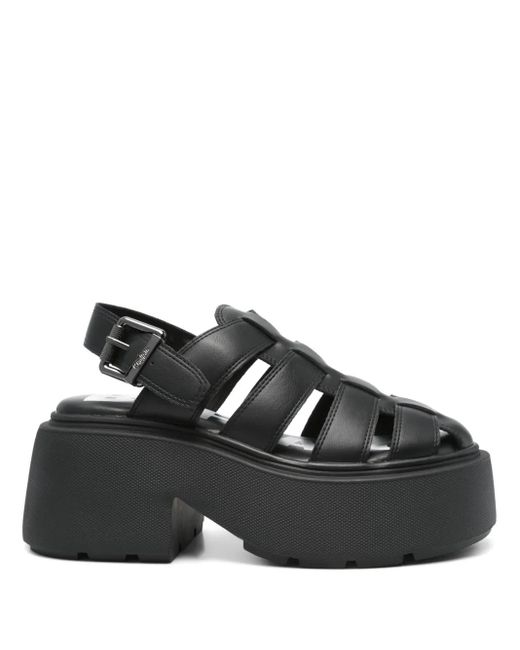 Buffalo Black Vicious Fisher Sandals
