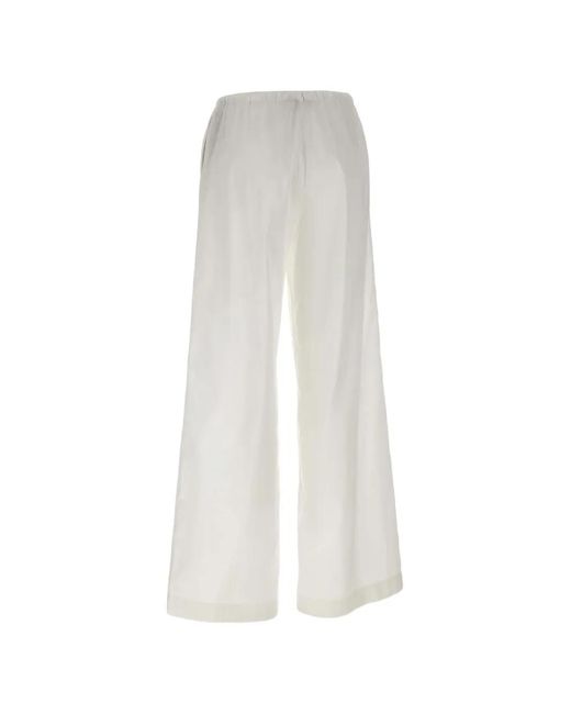 Herno White Pantalon À Lien De Resserrage
