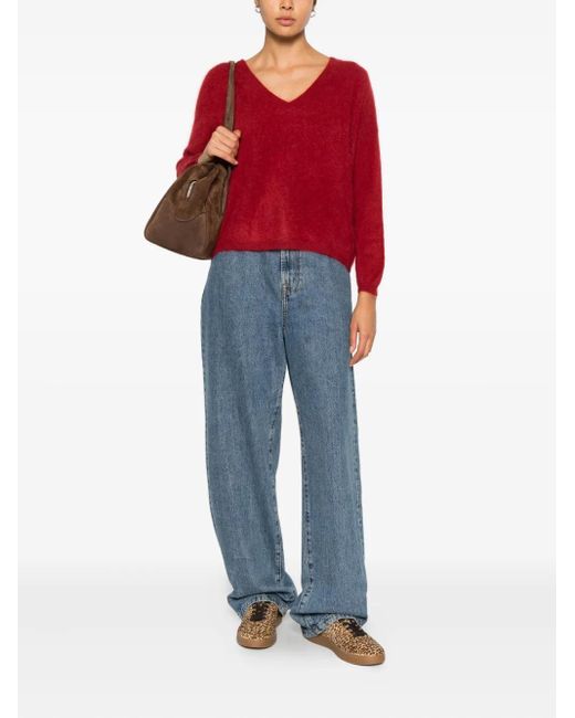 ABSOLUT CASHMERE Red Soeli V-Neck Sweater