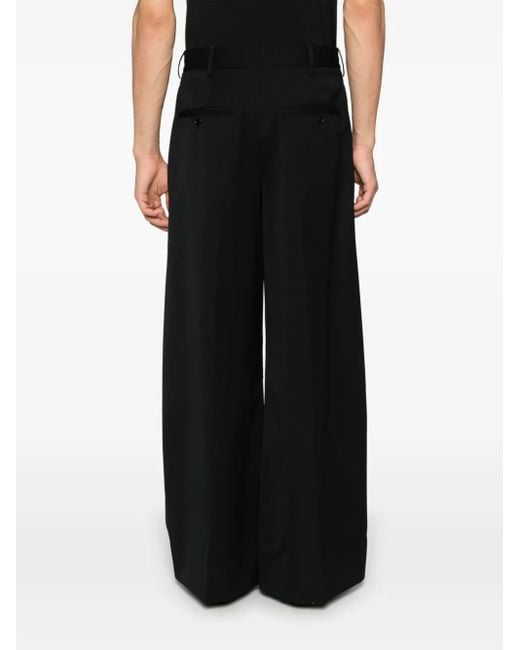 Simone Rocha Broek Met Wijde Pijpen in het Black voor heren