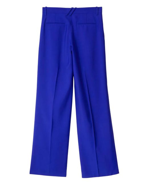 Burberry Blue Wool Tailored Trousers