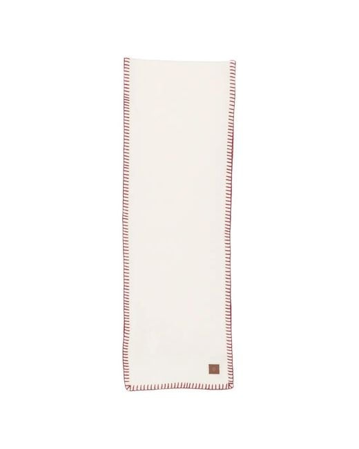Eleventy White Stitched-Embellishment Scarf for men